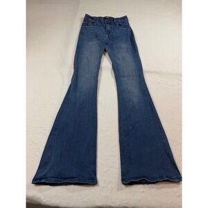 Fashion Nova Flare Jeans Womens‎ 3 Blue Excellent High Rise Bell Bottom Denim